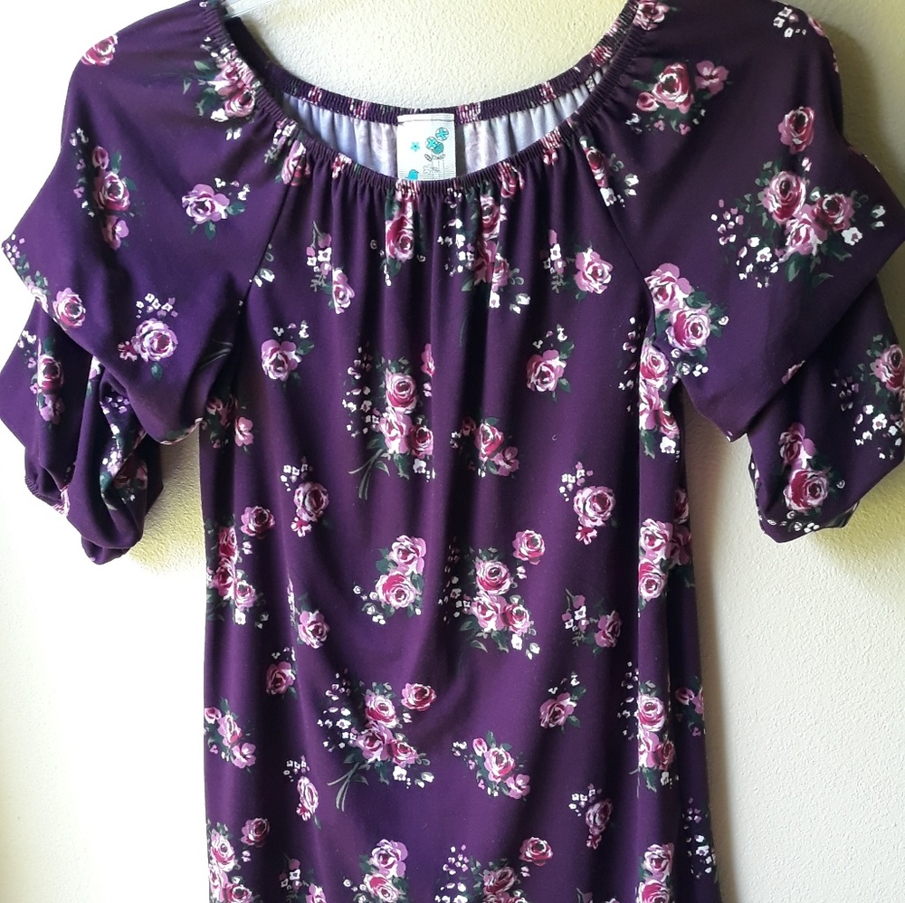 Girl Purple flower dress